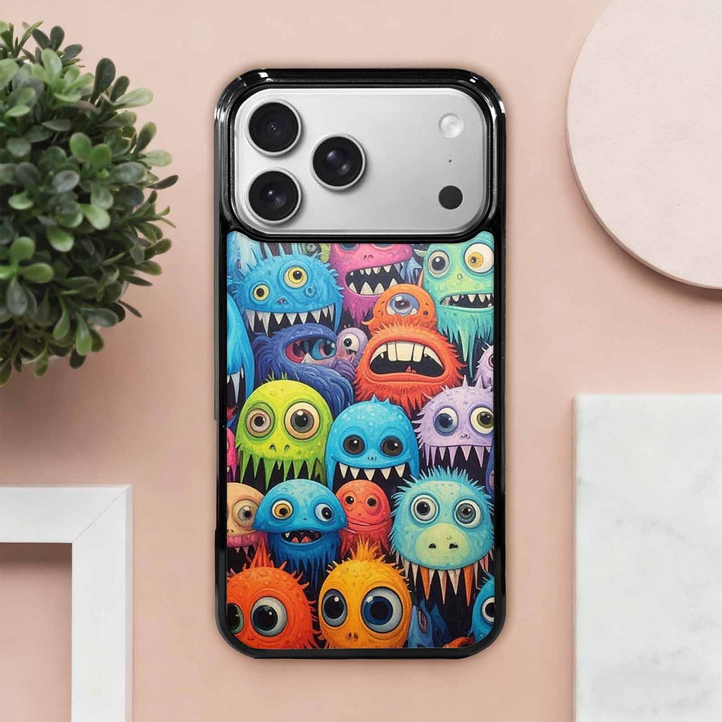 iPhone 17 Pro Max Case — Multi Eye Monster Multi Original Art, Custom Print Case Cover