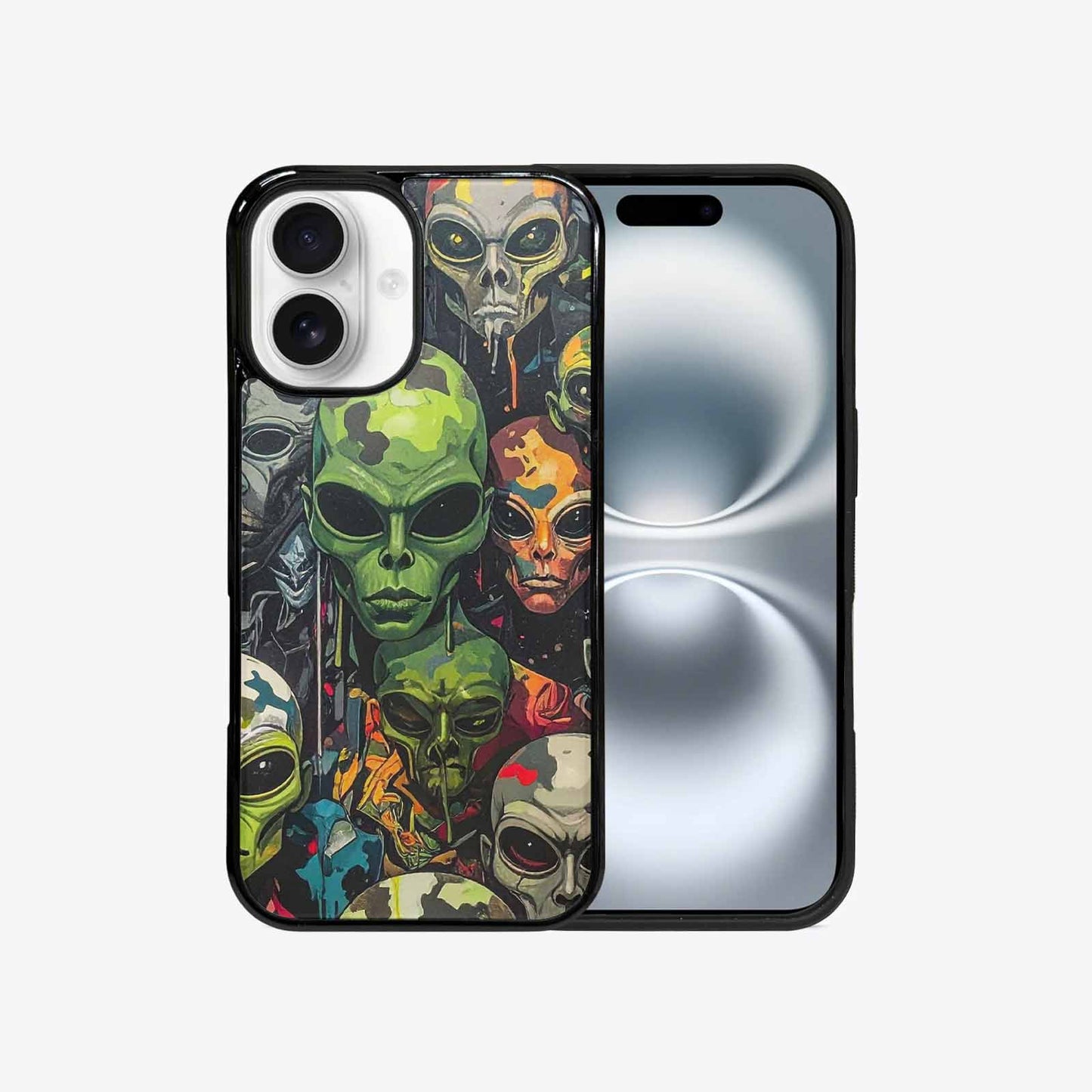 iPhone 16 Case — Aliens Camo Aliens Pattern Hundreds Of, Customized Protective Case