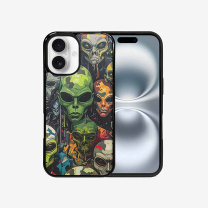iPhone 16 Case — Aliens Camo Aliens Pattern Hundreds Of, Customized Protective Case