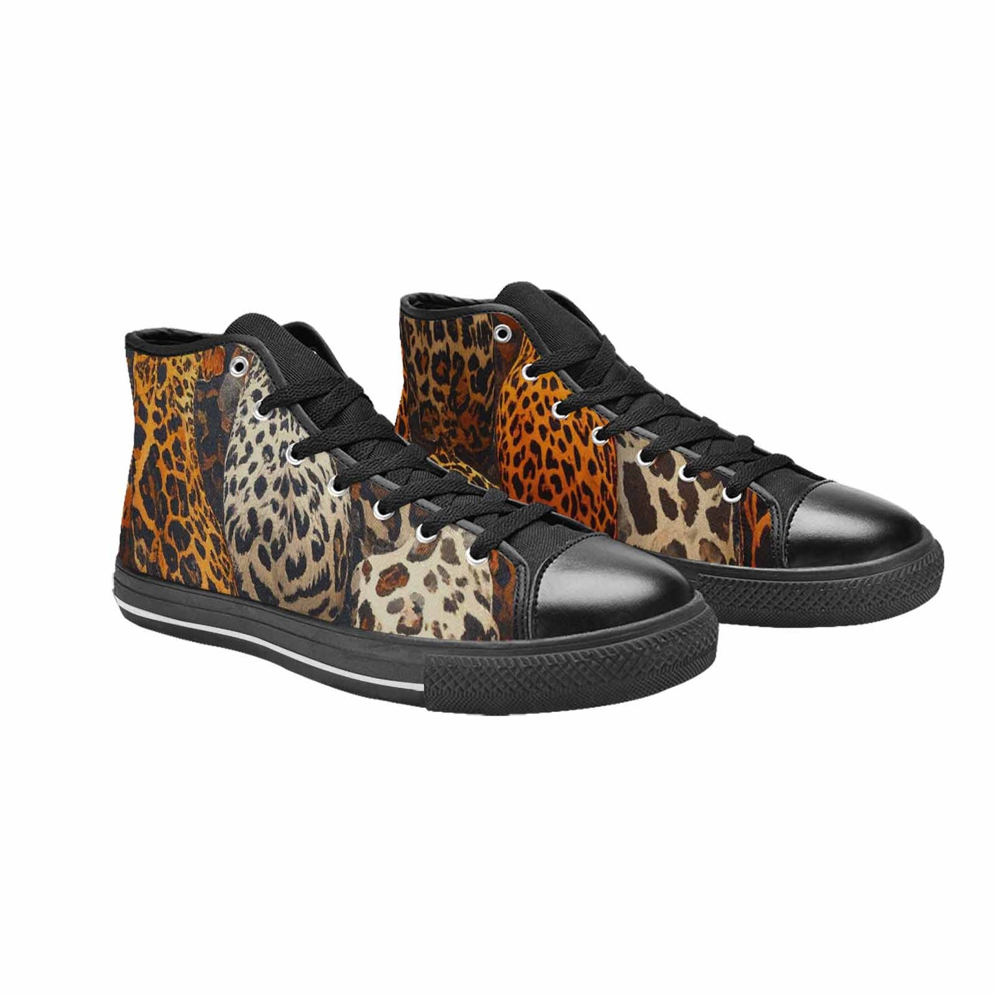 MEN'S Animal Print High Top Canvas Neon Fantasy Sneakers
