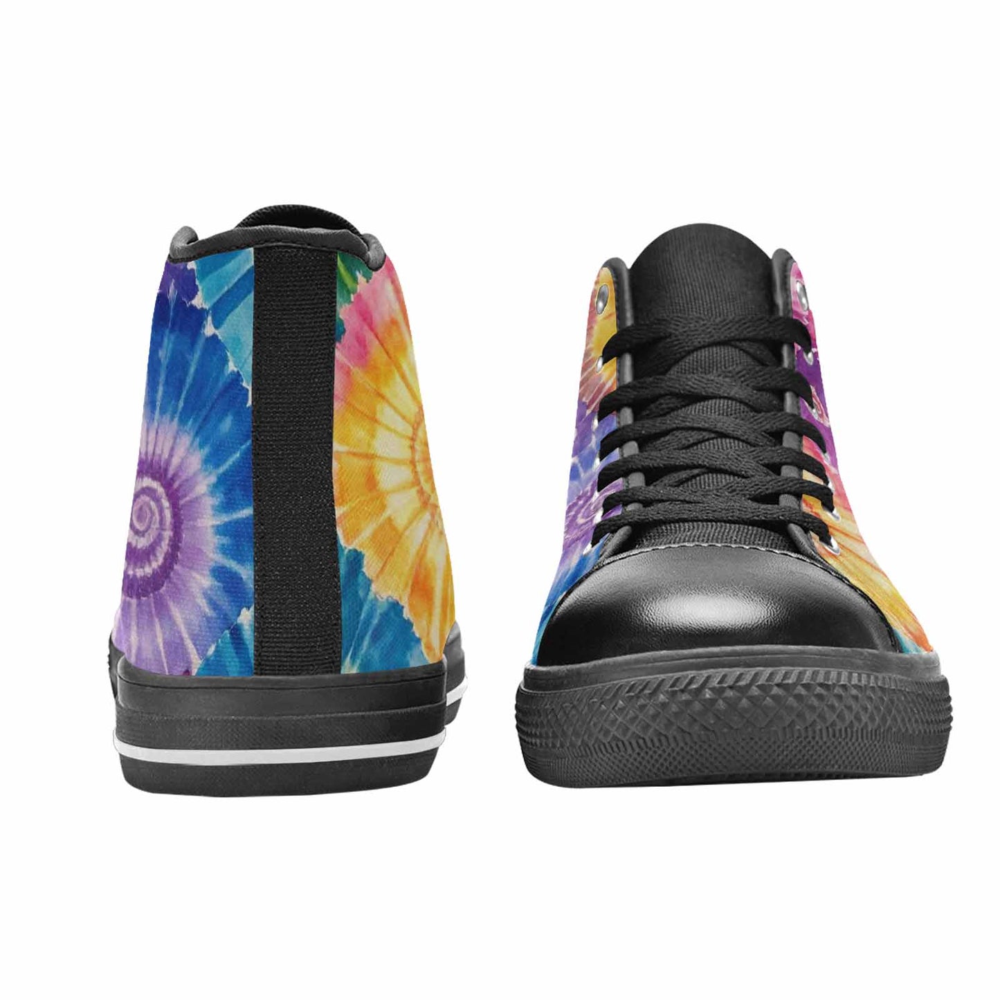 MEN'S Tie Dye Swirl High Top Canvas Dark Academia Shoes