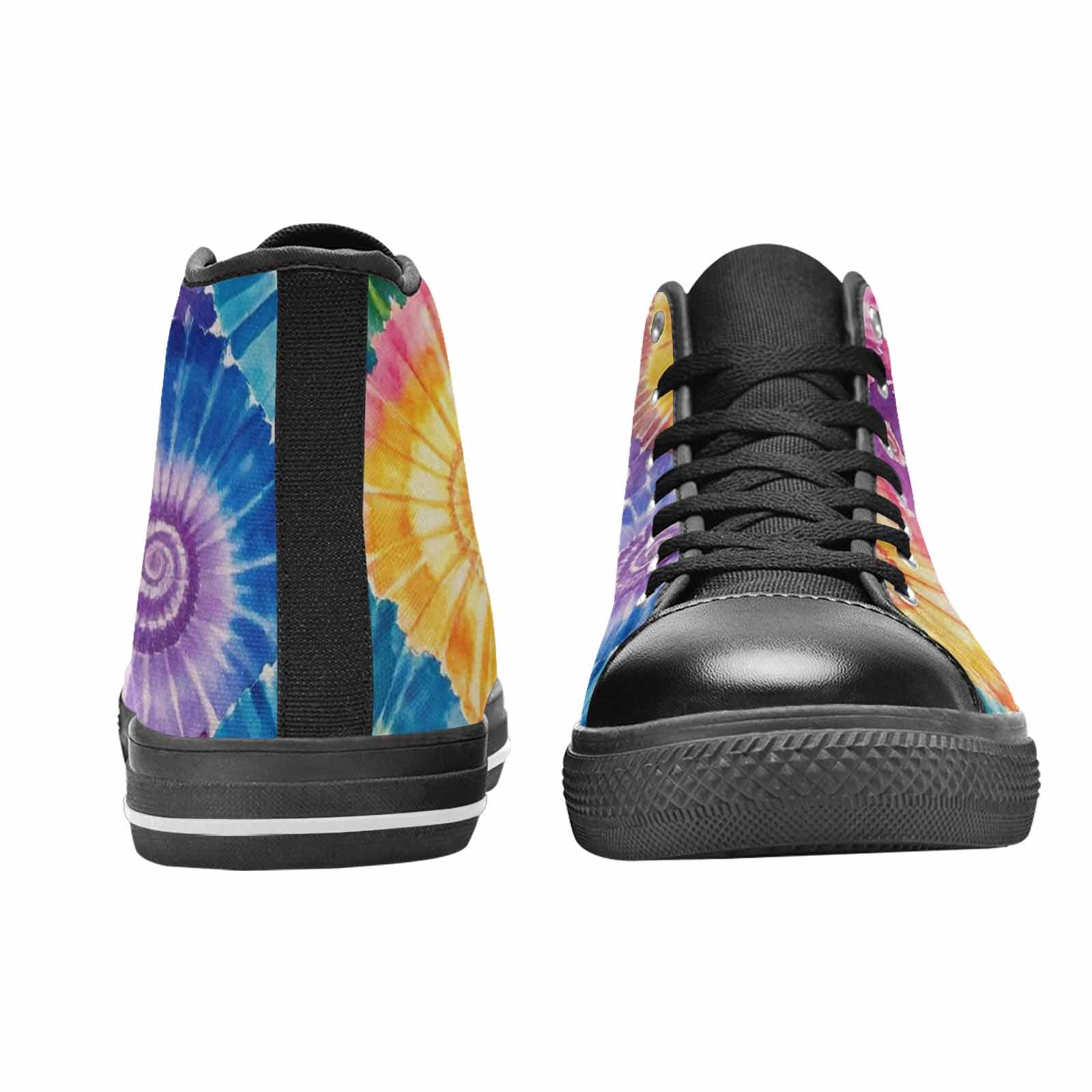 MEN'S Tie Dye Swirl High Top Canvas Dark Academia Shoes