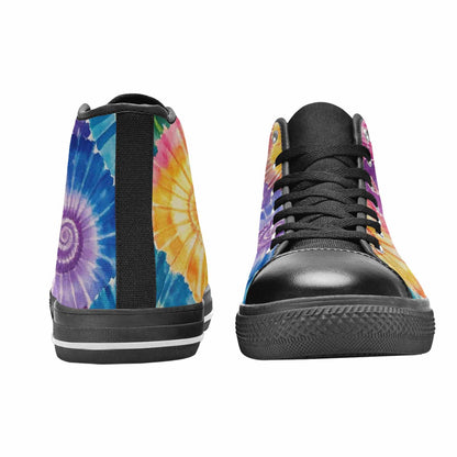 MEN'S Tie Dye Swirl High Top Canvas Dark Academia Shoes