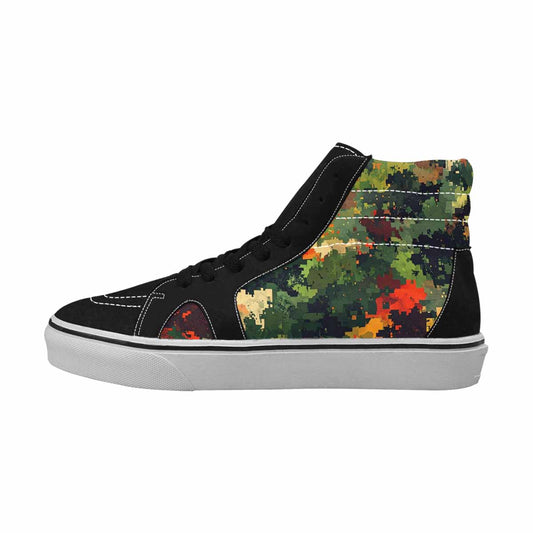 MEN'S Military Camouflage Blotch High Top Canvas Vivid Custom Sneakers