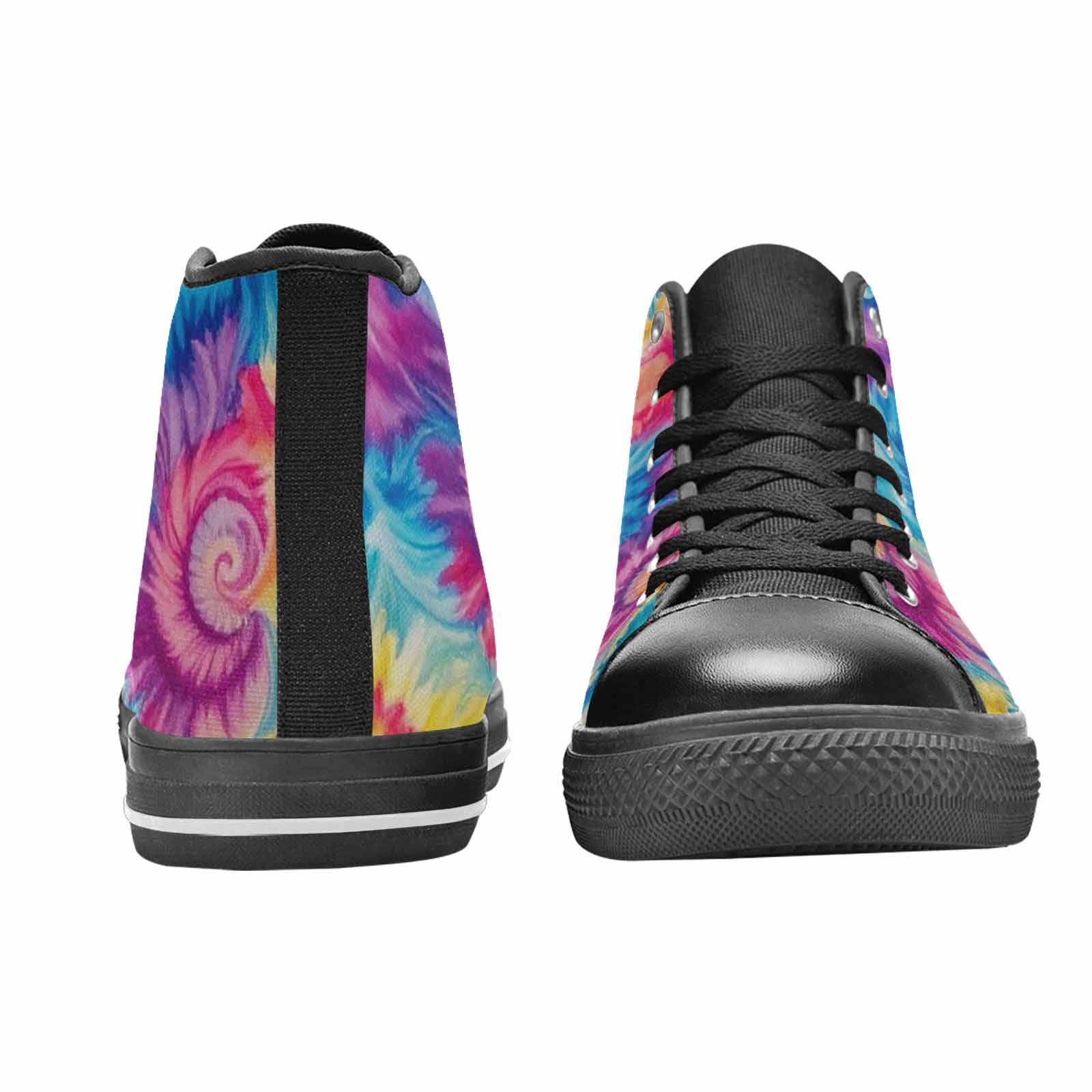 MEN'S Tie Dye Swirl High Top Canvas Neon Fantasy Shoes