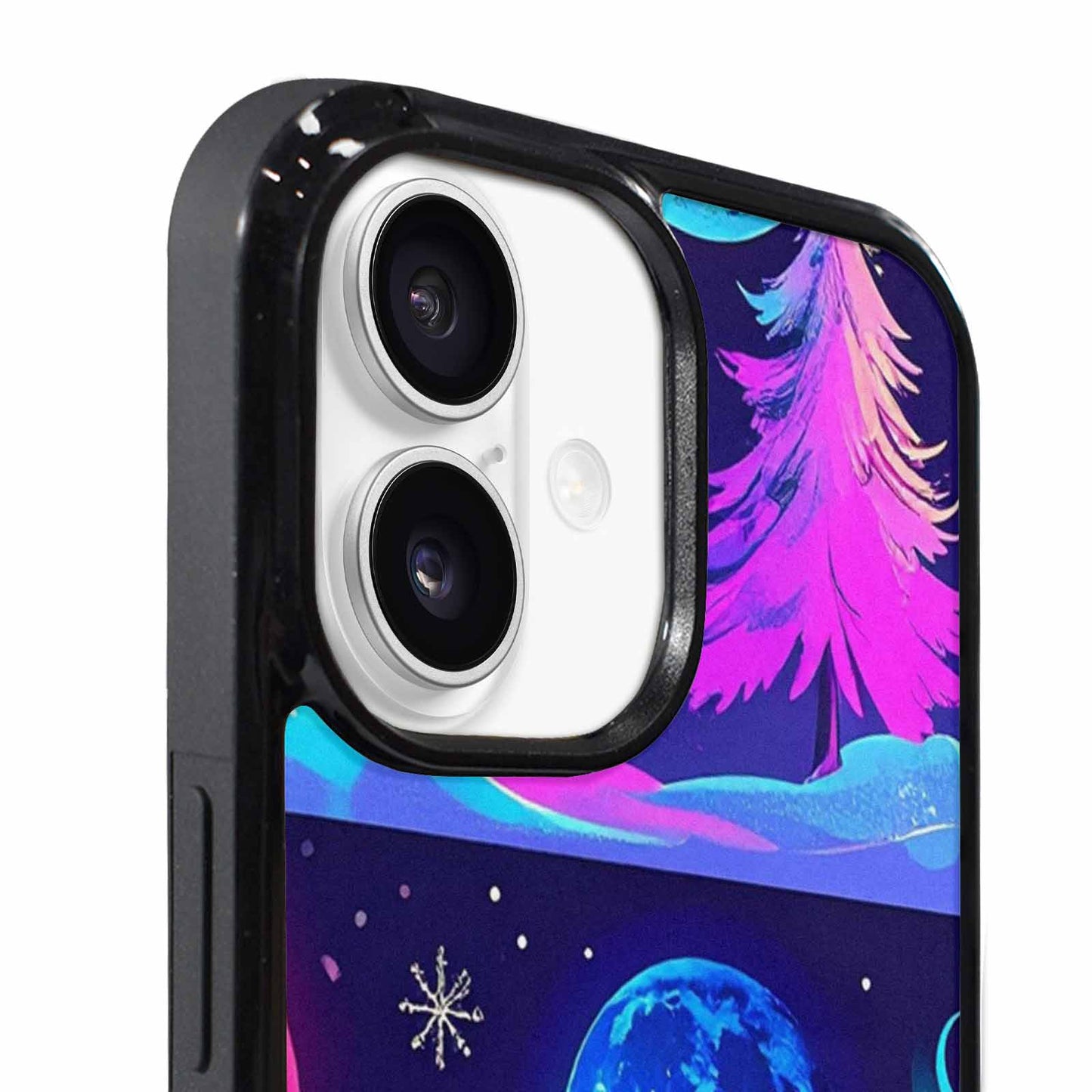 iPhone 17 Case — Neon Winter Moon Cartoon Cute, Custom Made Phone Cover