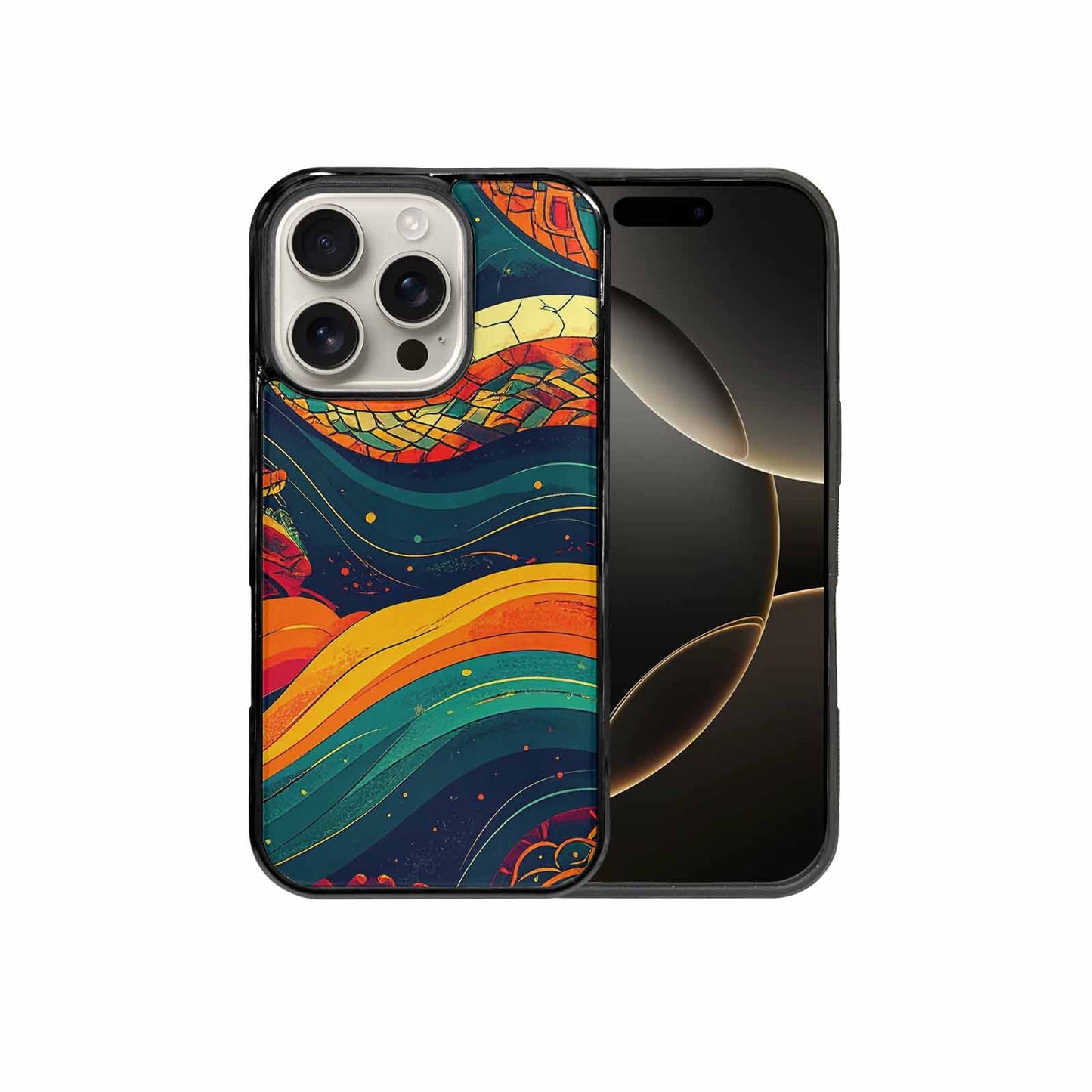 iPhone 16 Pro Case — Hippie Serpent Pulse, Custom Print Case Cover