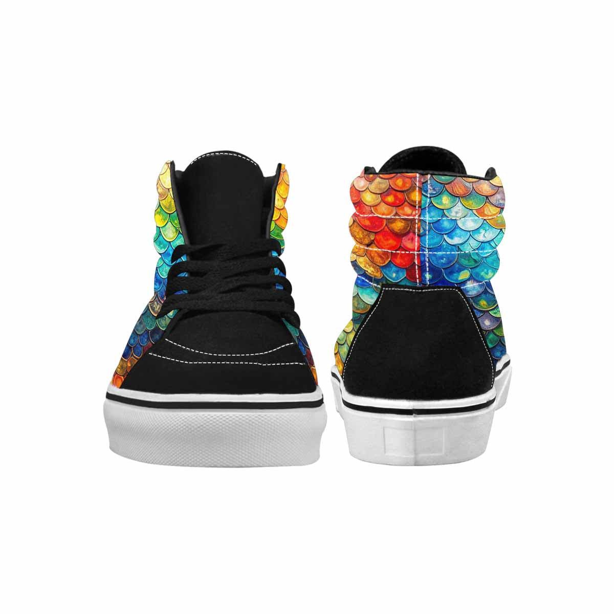 MEN'S Reptile Scale High Top Canvas Dark Academia Sneakers