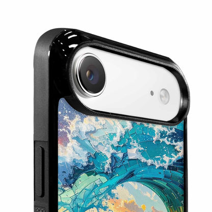 iPhone 17 Air Case — Wave Crest Splash Wave Crest Watercolor, Personalized Phone Case
