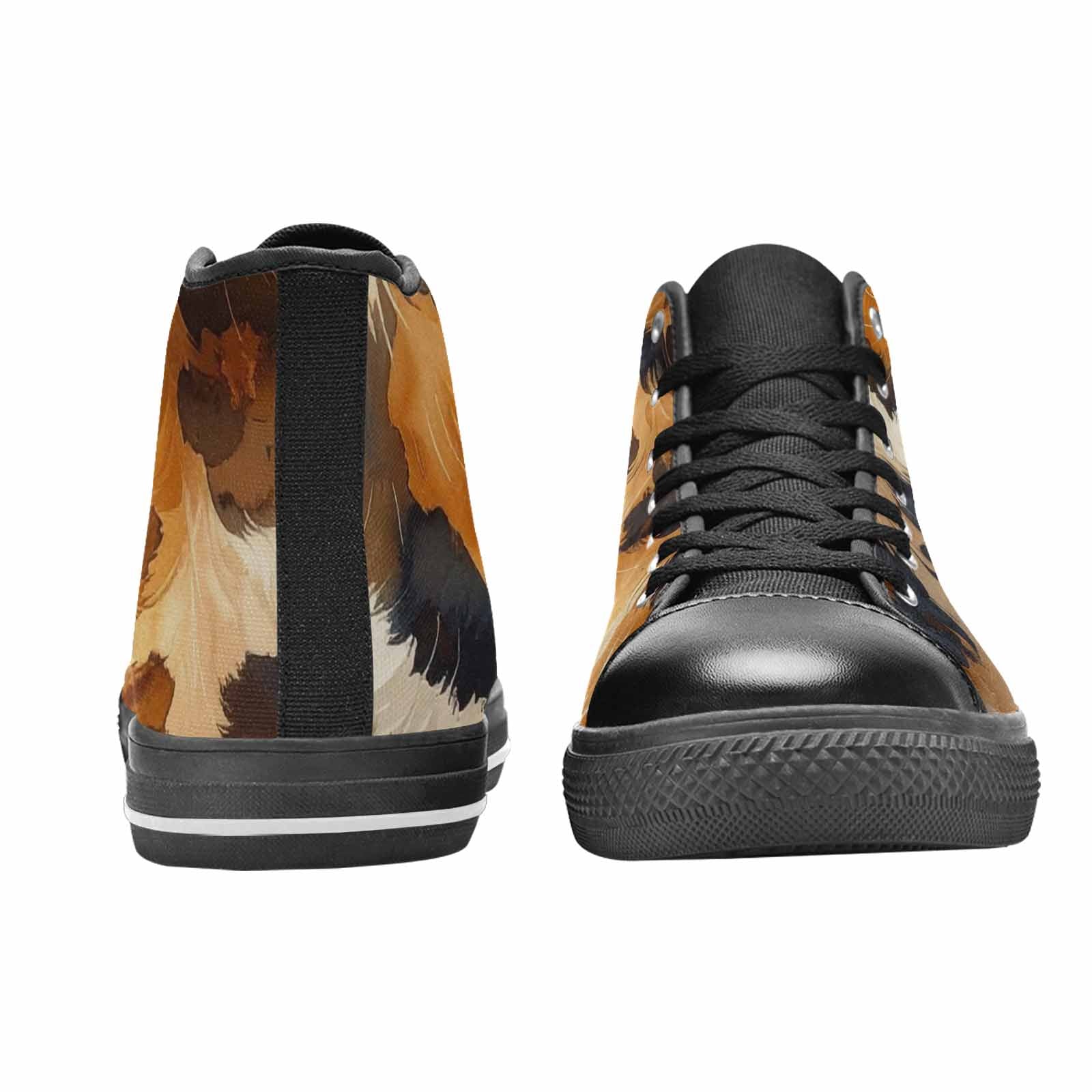 MEN'S Leopard Soft Airbrush Gradient High Top Canvas Dark Academia Shoes