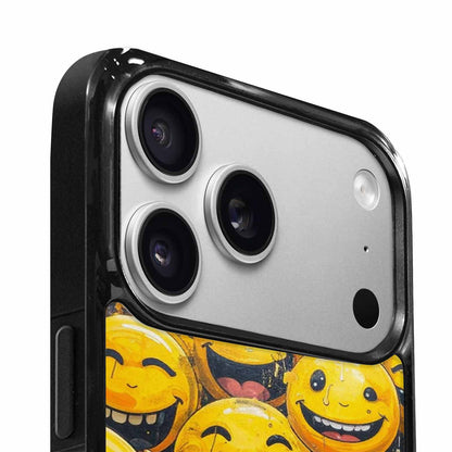 iPhone 17 Pro Case — Melting Moon Smiley Yellow Version Original, Custom Made Phone Cover