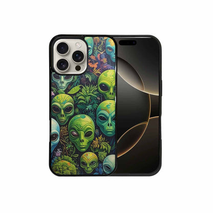 iPhone 16 Pro Max Case — Aliens Pattern Hundreds Of Sma Ajm, Custom Designed Case Cover