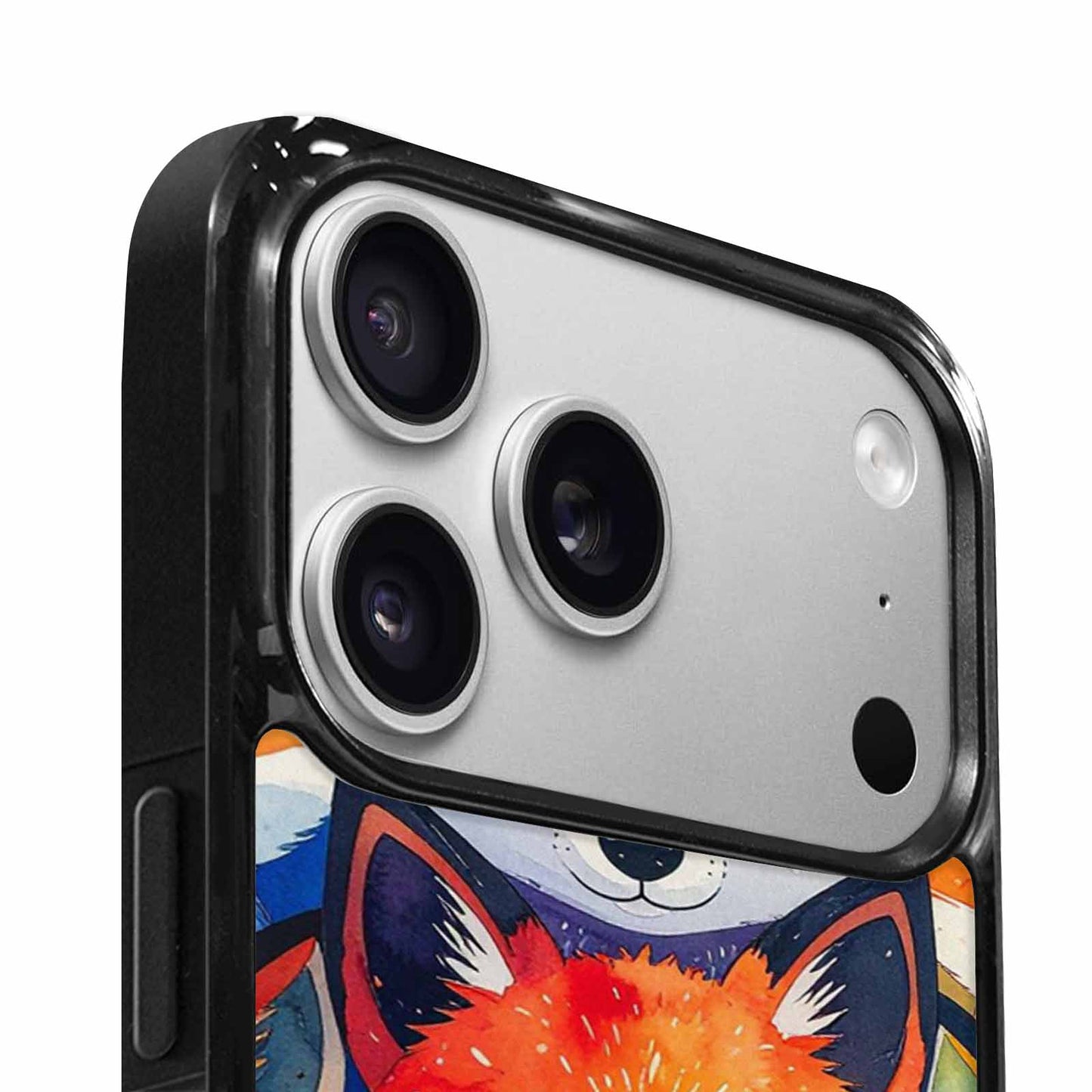 iPhone 17 Pro Case — Watercolor Kawaii Fox Faces Watercolor Abstract, Personalized Phone Case