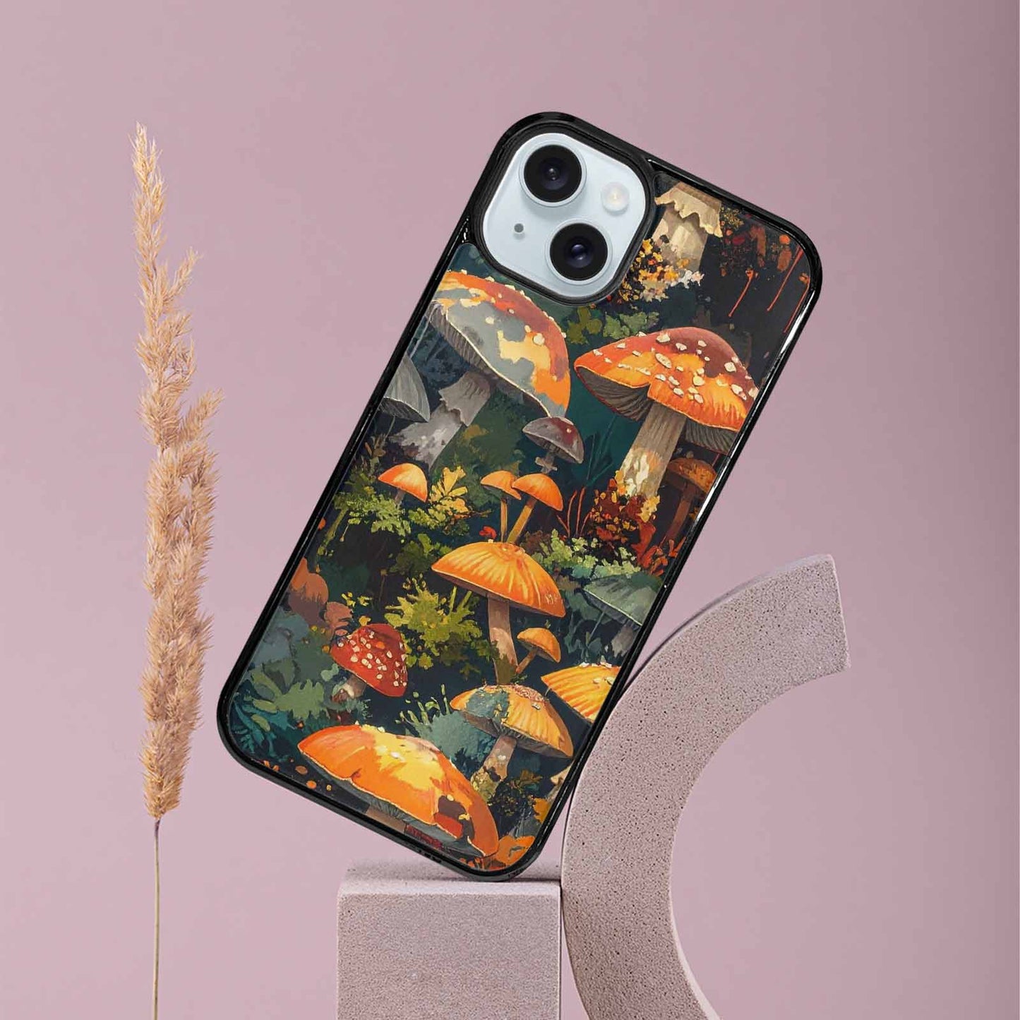 iPhone 15 Plus Case — Mushrooms Camomushrooms Patter, Custom Made Phone Cover