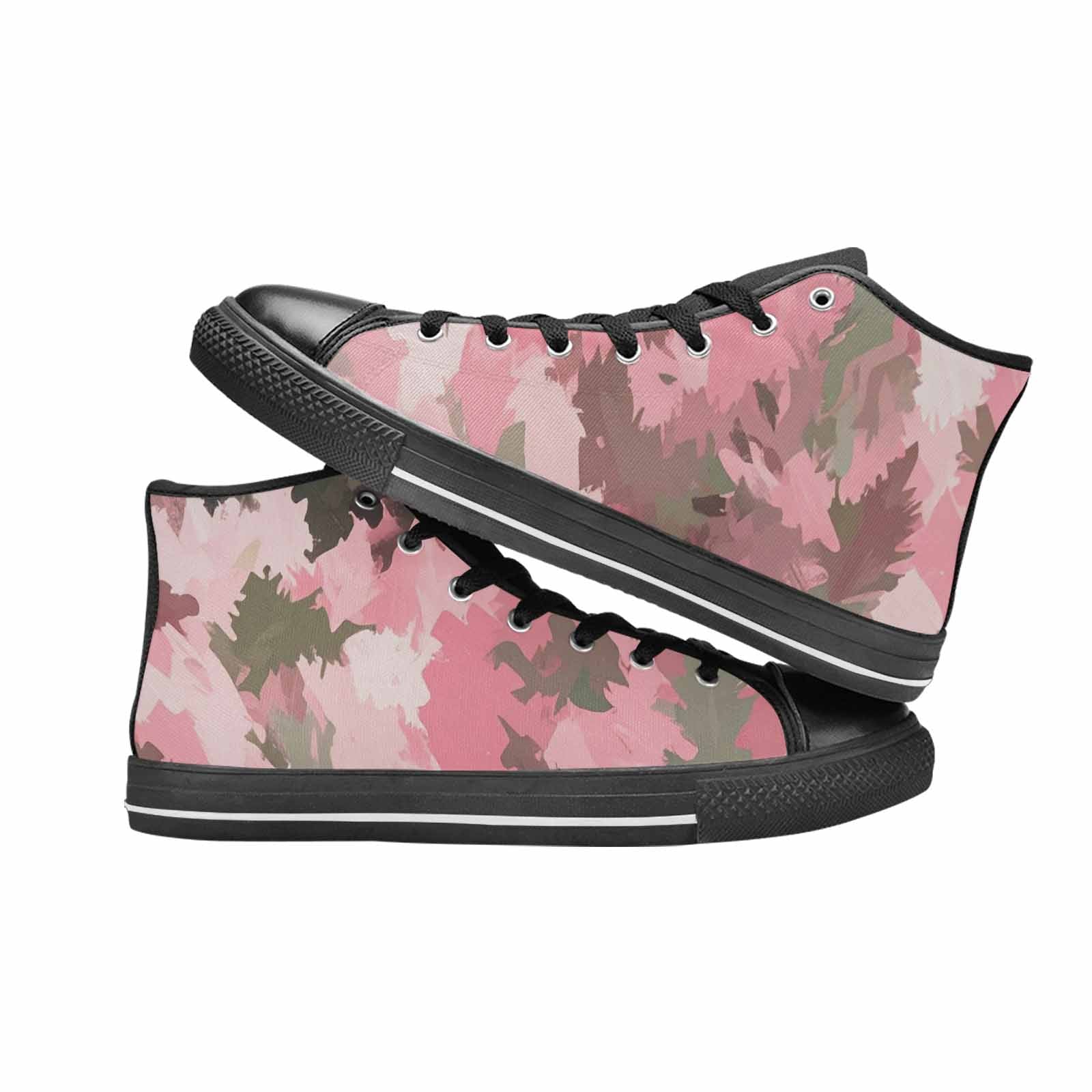 WOMEN'S Military Camouflage Blotch High Top Canvas Aesthetic Custom Sneakers