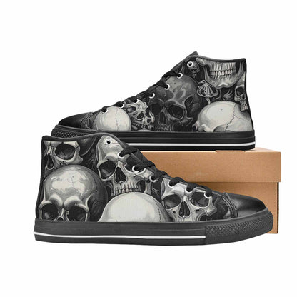 MEN'S Skulls - Classic High Top Canvas Grunge Custom Shoes