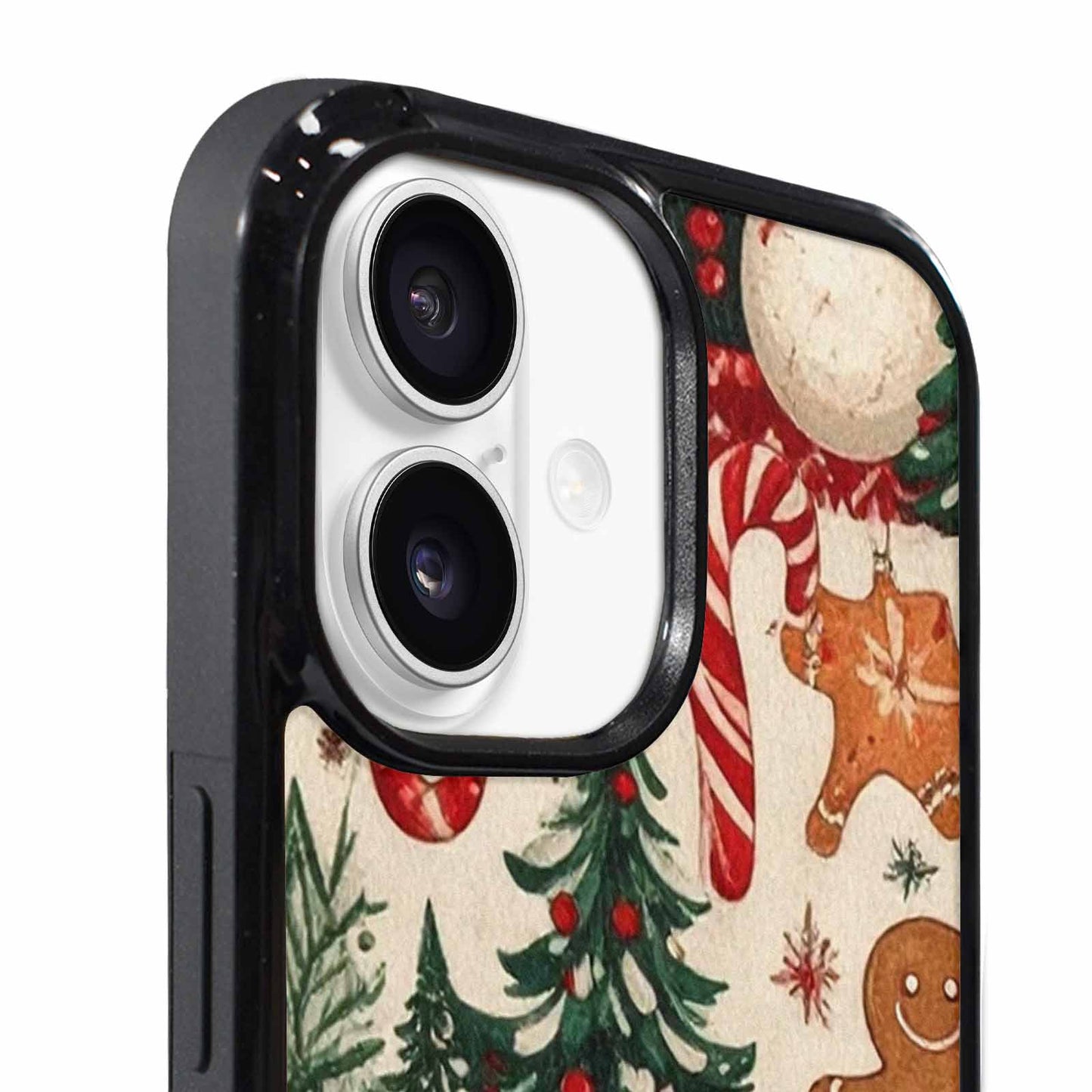 iPhone 17 Case — Small Christmas Holly Snowflake Original Art, Custom Made Phone Cover