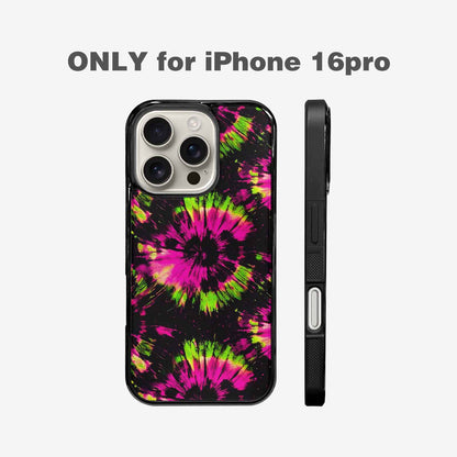 iPhone 16 Pro Case — Acid Wash Tie Dye Neon, Custom Designed Case Cover