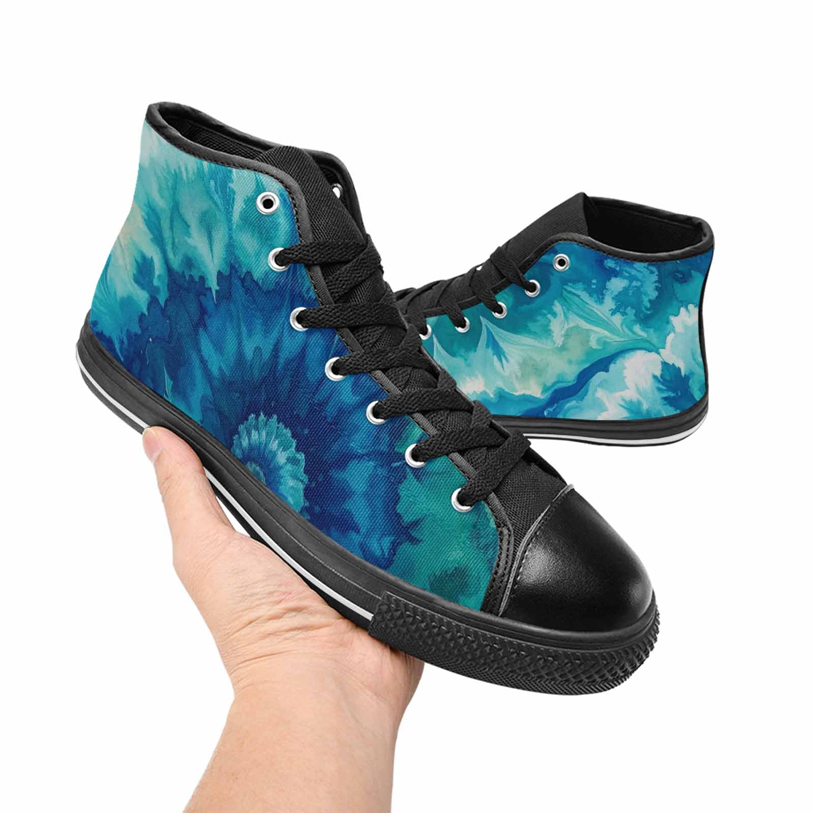 MEN'S Tie Dye - High Top Canvas Cottagecore Shoes