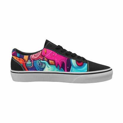 WOMEN'S Melting Ice Cream Monster Lace-Up Canvas Grunge Shoes
