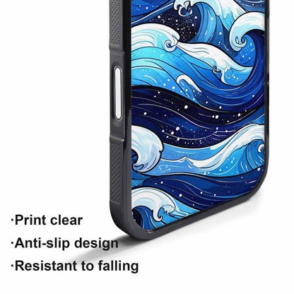 iPhone 17 Pro Case — Glossy Winter Wave Seamless Cartoon Cute, Custom Made Phone Cover