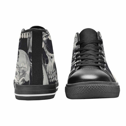 WOMEN'S Skulls - Classic High Top Canvas Neon Fantasy Custom Shoes