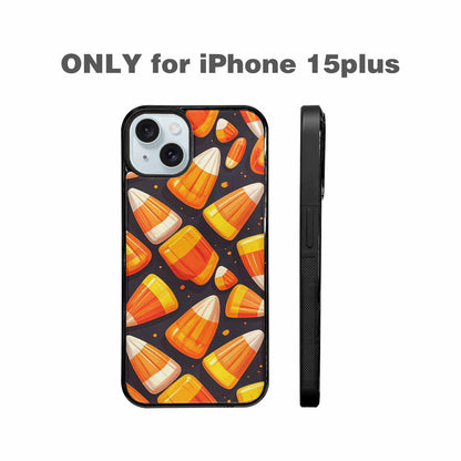 iPhone 15 Plus Case — Halloween Candy Corn Custom, Custom Made Phone Cover