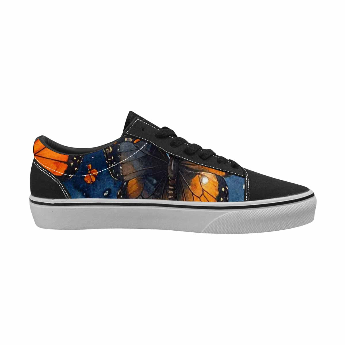 WOMEN'S Butterfly Wing Canvas Lace-Up Vibrant Chaos Sneakers