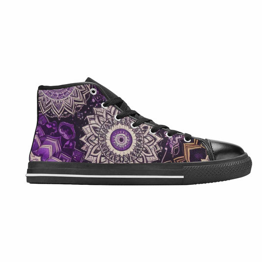MEN'S Mandala High Top Canvas Dark Academia Custom Sneakers