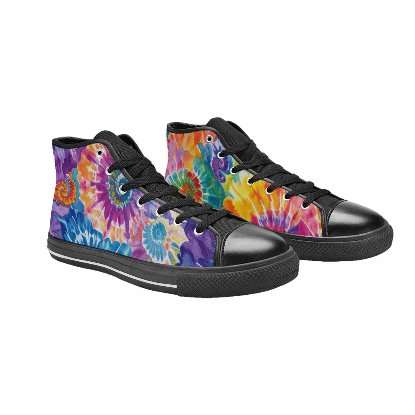 MEN'S Tie Dye Swirl High Top Canvas Y2K Shoes