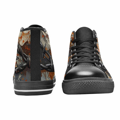 MEN'S Barbed Wire Chain High Top Canvas Dreamcore Custom Sneakers