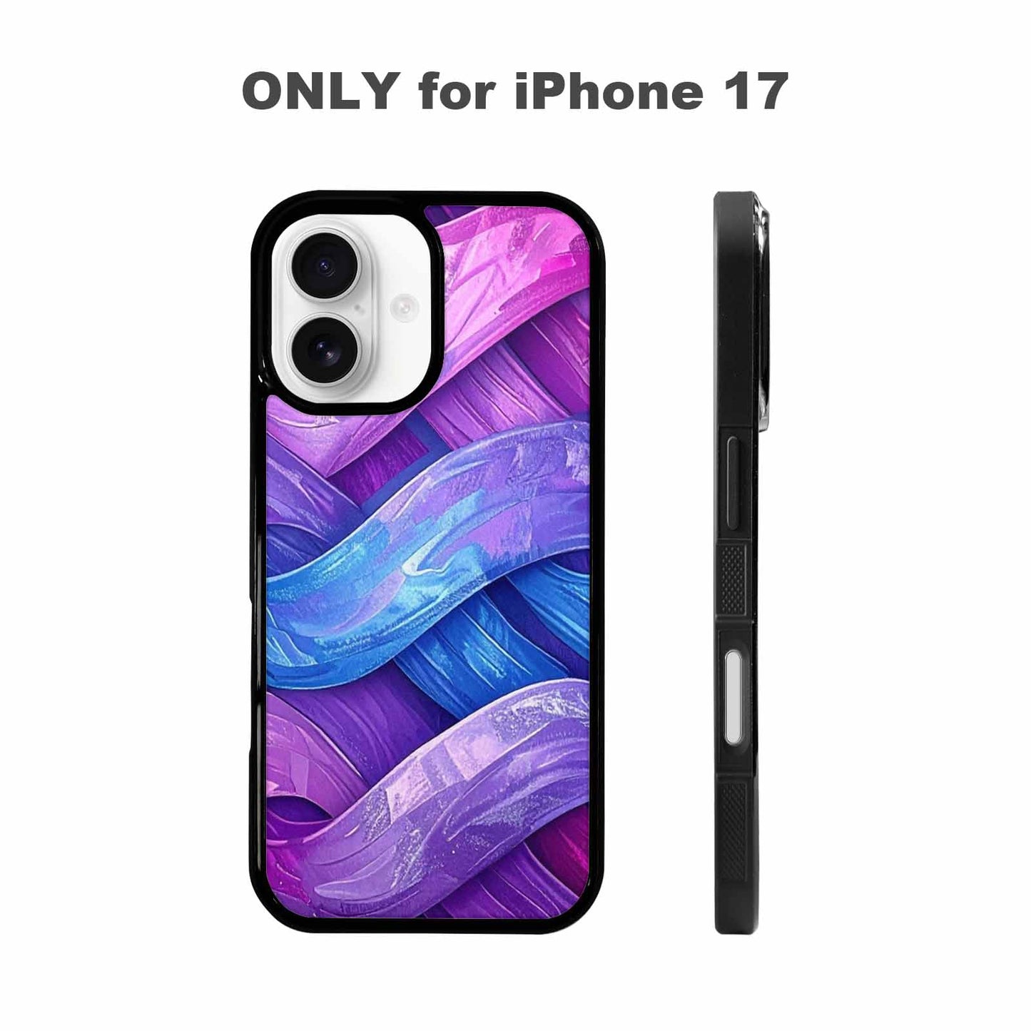 iPhone 17 Case — Bisexual Flag Color Theme Original Art, Custom Print Case Cover