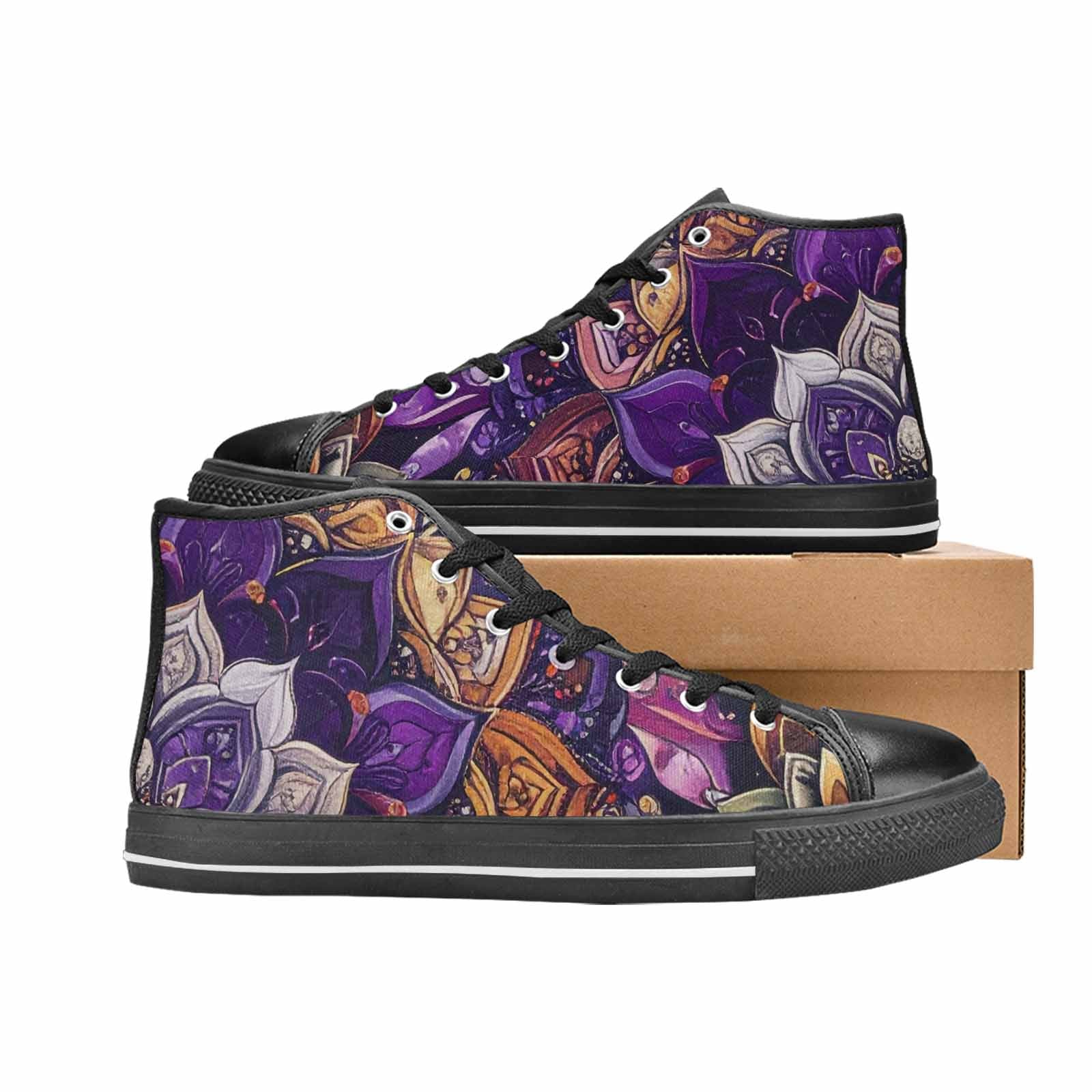 WOMEN'S Mandala High Top Canvas Wallpaper Art Shoes