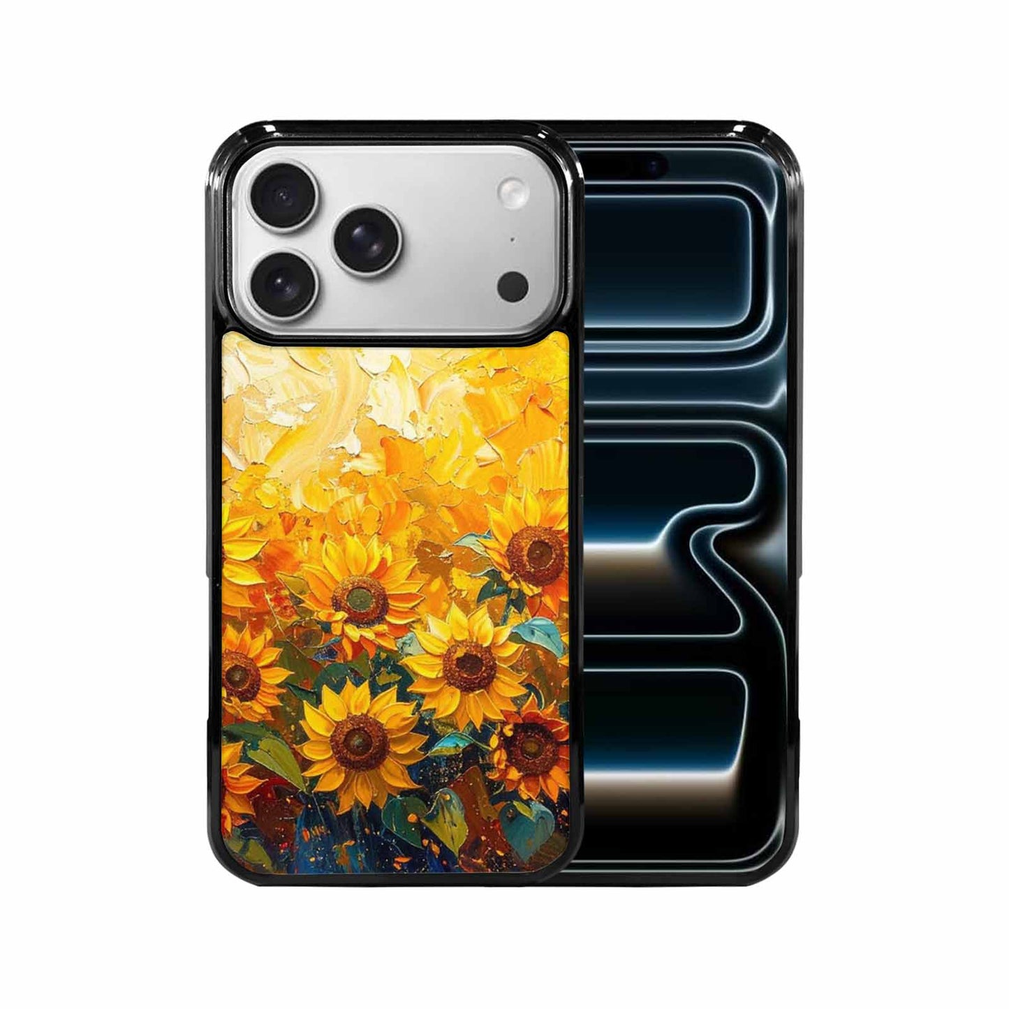iPhone 17 Pro Max Case — Impressionist Sunflower Brushstroke Pattern Floral, Custom Made Phone Cover