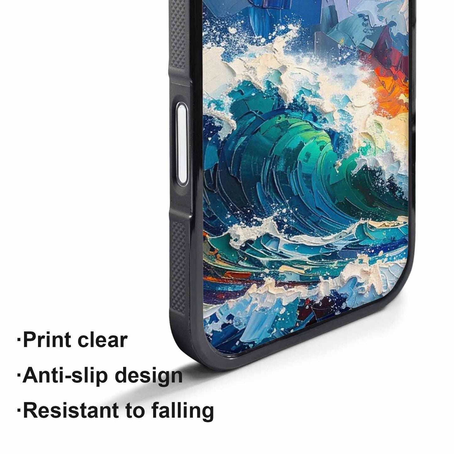 iPhone 17 Pro Case — Wave Crest Splash Wave Crest Watercolor, Custom Made Phone Cover