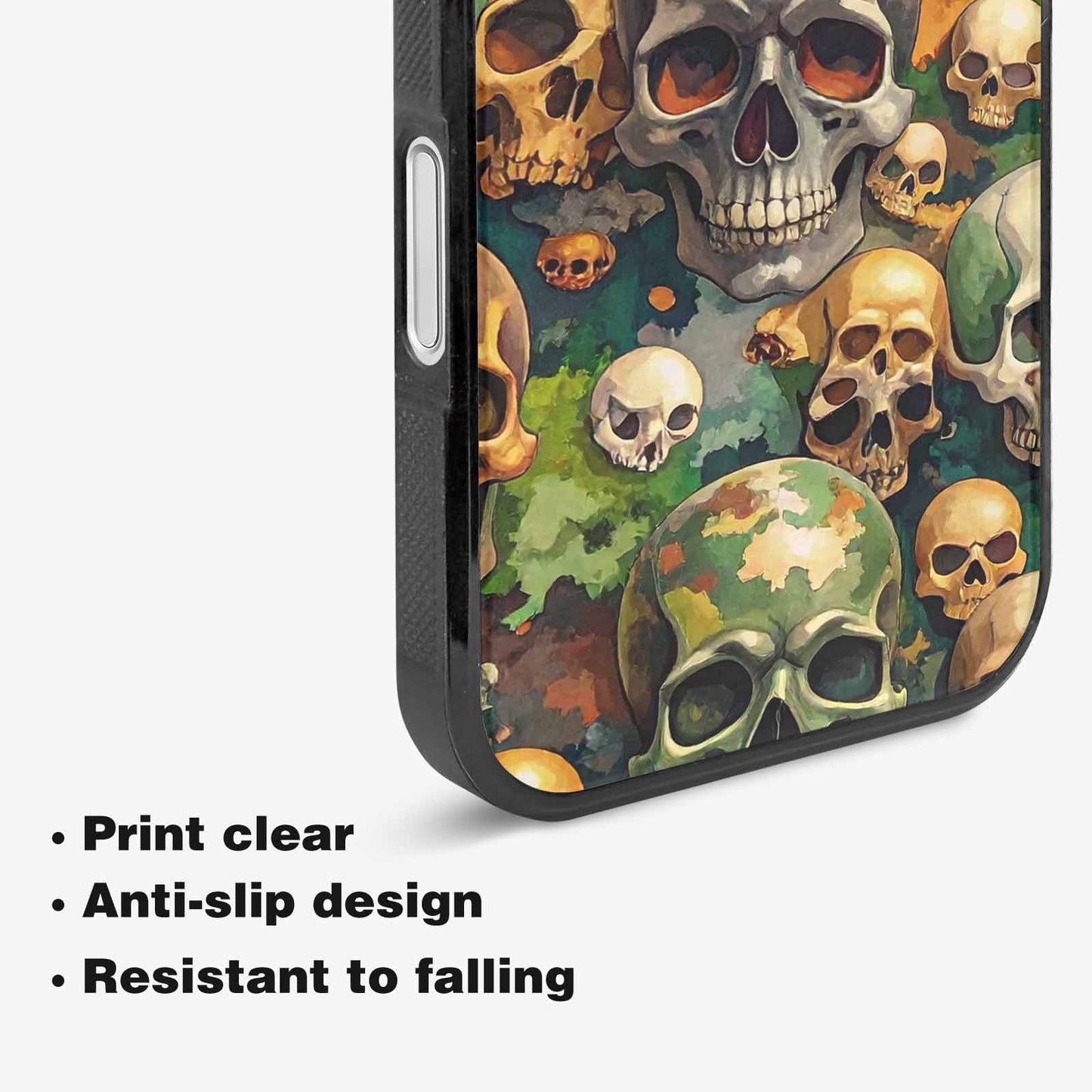 iPhone 16 Case — Skulls Camoskulls Pattern Hu Avd, Custom Art Phone Cover