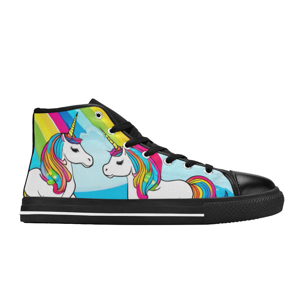 MEN'S Abstract Unicorns Art Men’S High Top Canvas Vivid Shoes