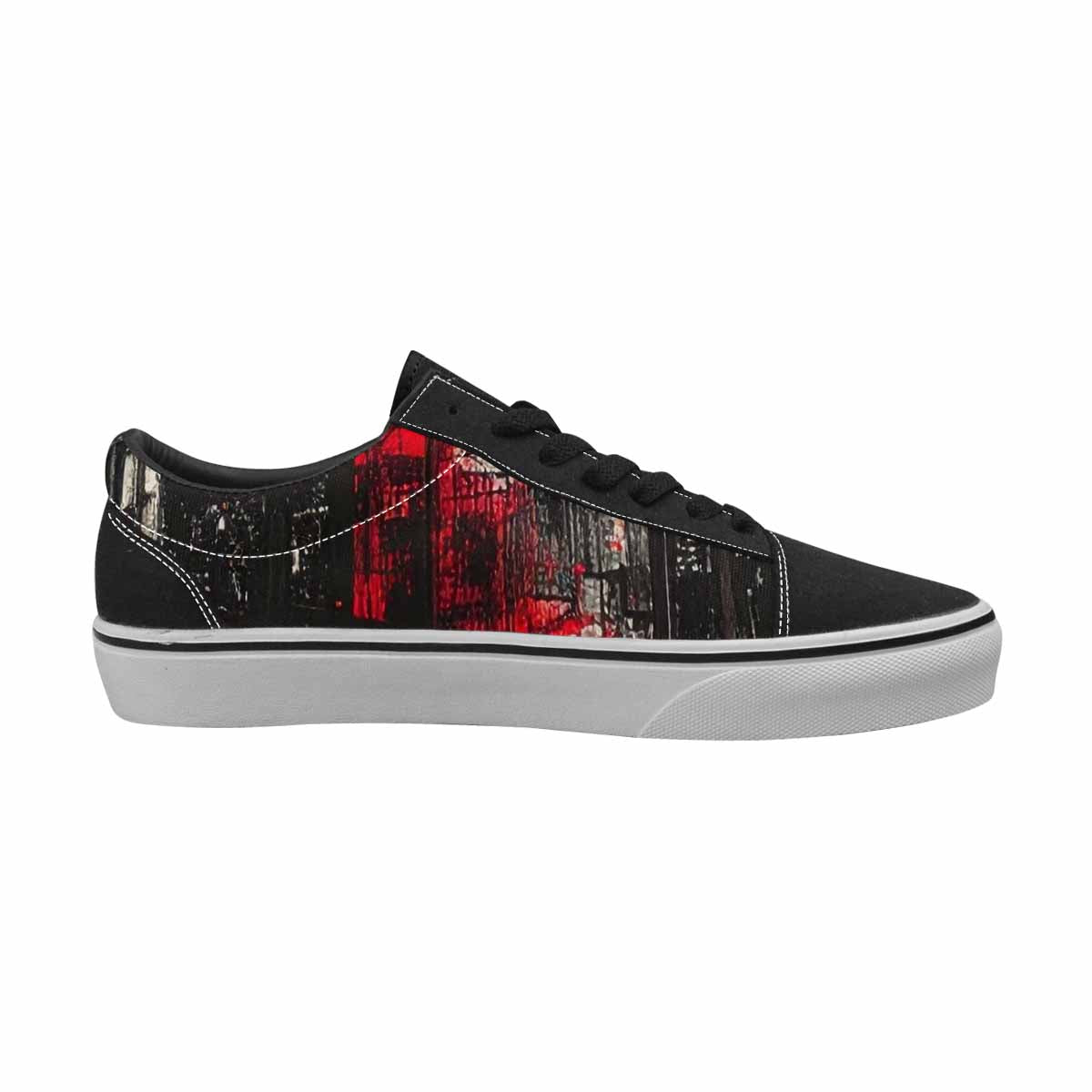 WOMEN'S Liminal Space Fragment Lace-Up Canvas Vibrant Chaos Sneakers