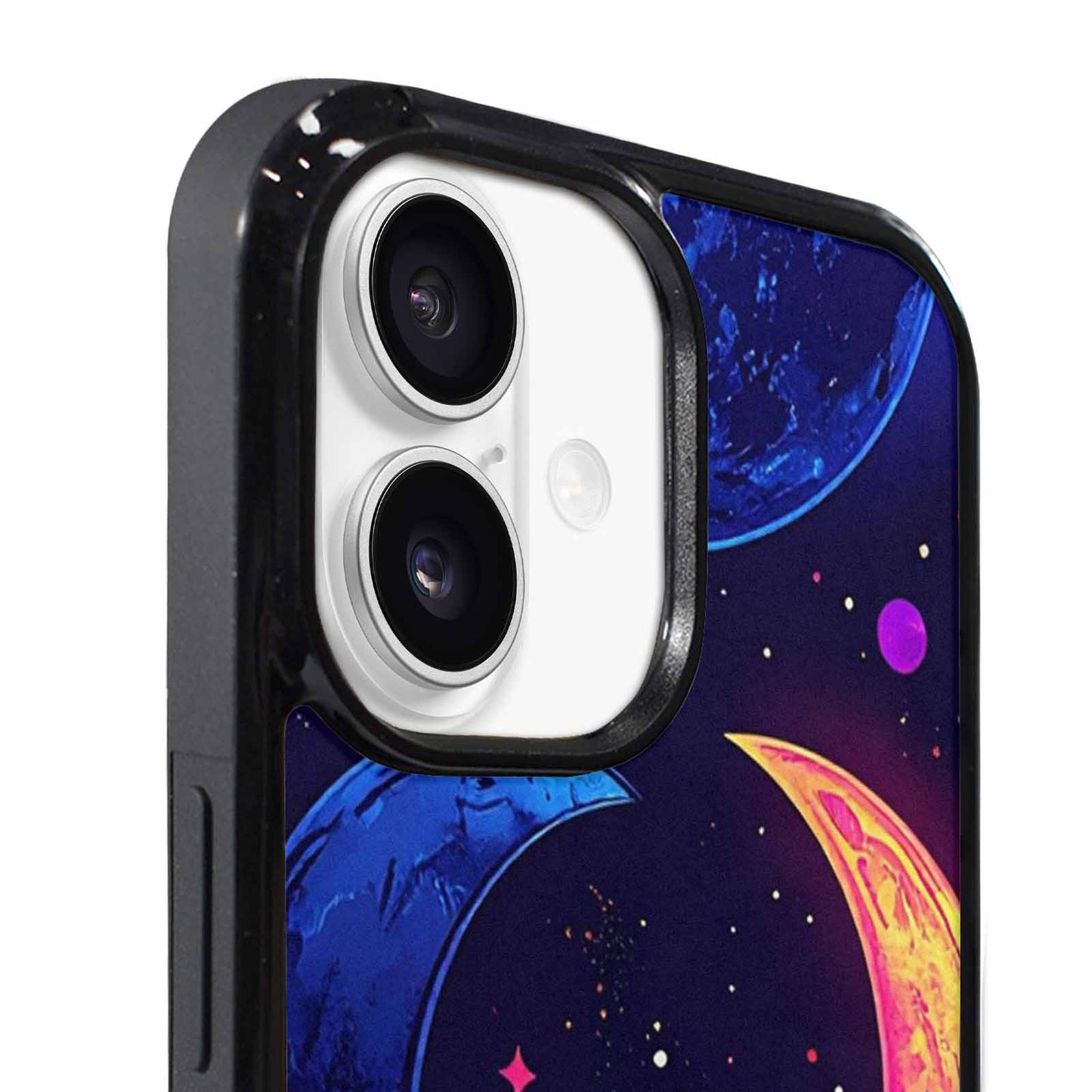 iPhone 17 Case — Neon Winter Moon Cartoon Cute, Original Design Phone Case