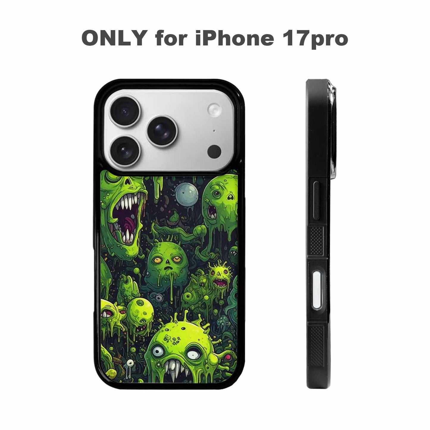 iPhone 17 Pro Case — Toxic Radioactive Creature Pattern Hundreds Original, Custom Phone Case