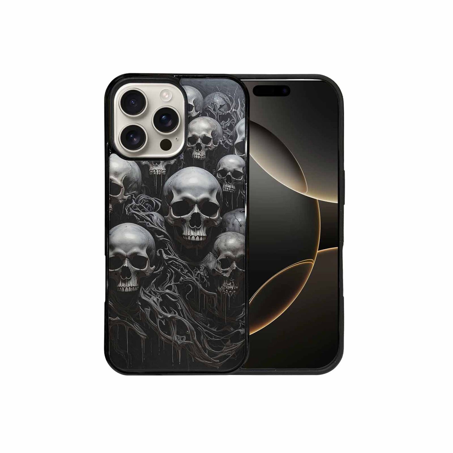 iPhone 16 Pro Max Case — Grey Dark Black And Grey Tones, Personalized Phone Case