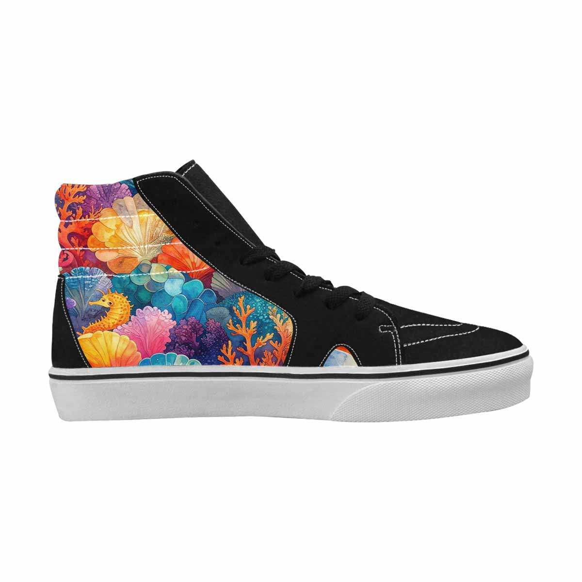 MEN'S Fish Scale Coral High Top Canvas Dark Academia Shoes