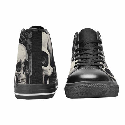 MEN'S Skulls - Classic High Top Canvas Dark Academia Custom Shoes