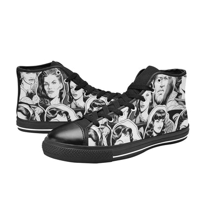 MEN'S Cc Retro Faces 2 High Top Canvas Grunge Custom Shoes