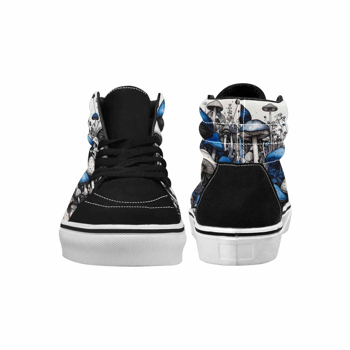MEN'S Mushrooms (general) High Top Canvas Cottagecore Custom Sneakers