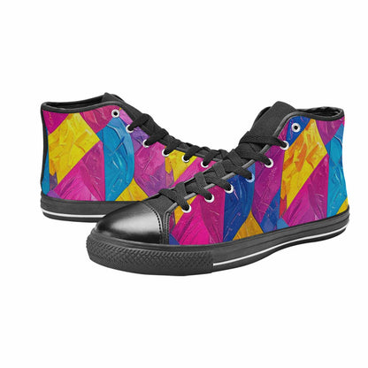 MEN'S Pansexual Flag Color High Top Canvas Y2K Sneakers