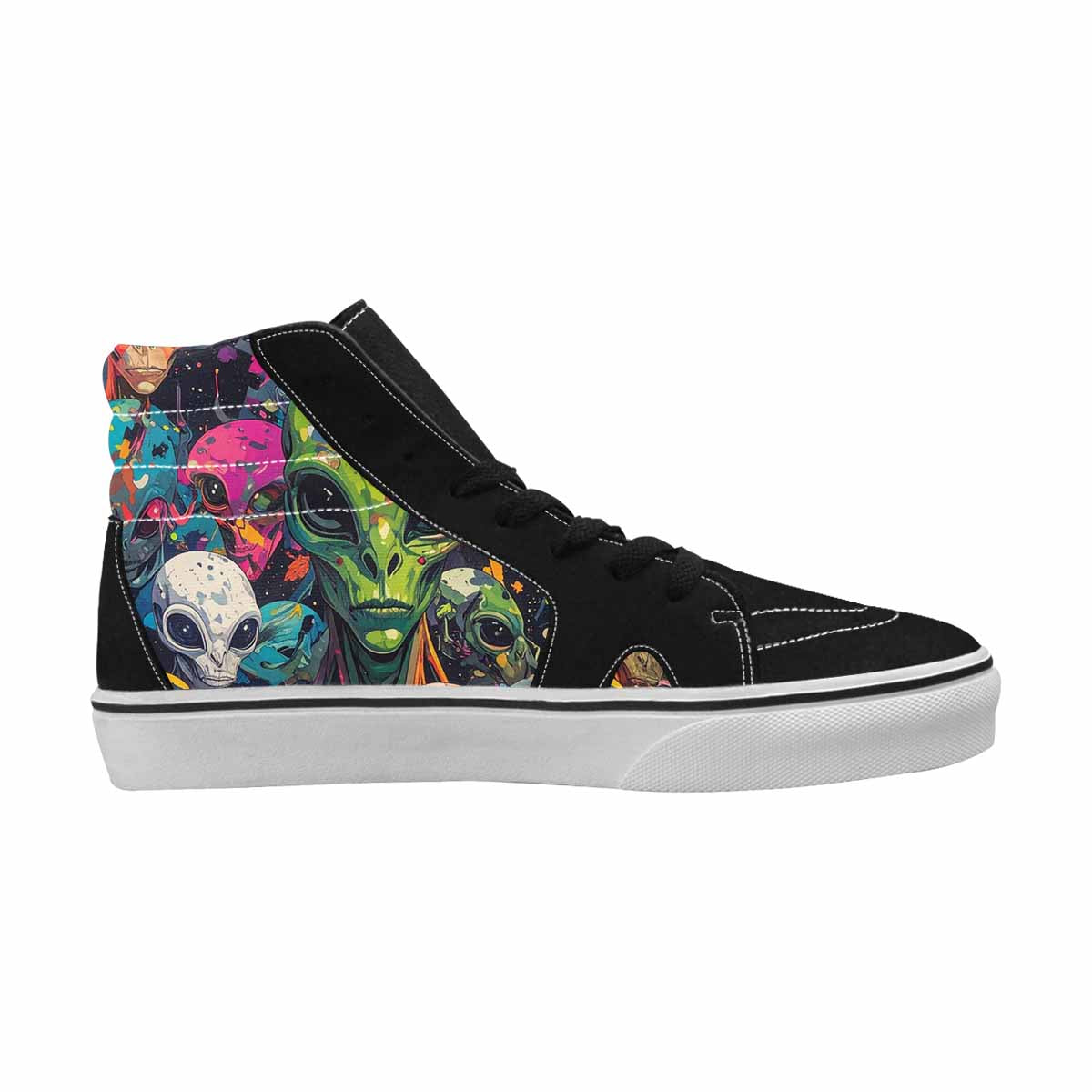 MEN'S Aliens × Camo Aliens High Top Canvas Wallpaper Art Custom Sneakers