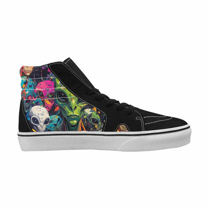 MEN'S Aliens × Camo Aliens High Top Canvas Wallpaper Art Custom Sneakers