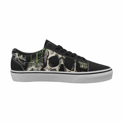 WOMEN'S Rainbow From Skull S Lace-Up Canvas Dark Academia Custom Sneakers