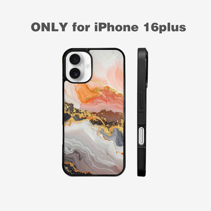 iPhone 16 Plus Case — Marble Vein Marble Veins Pattern Hundreds, Custom Designed Case Cover